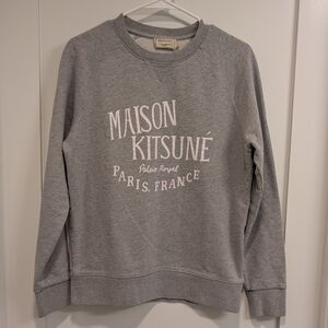Maison Kitsuné Heather Gray Crewneck Men's Large